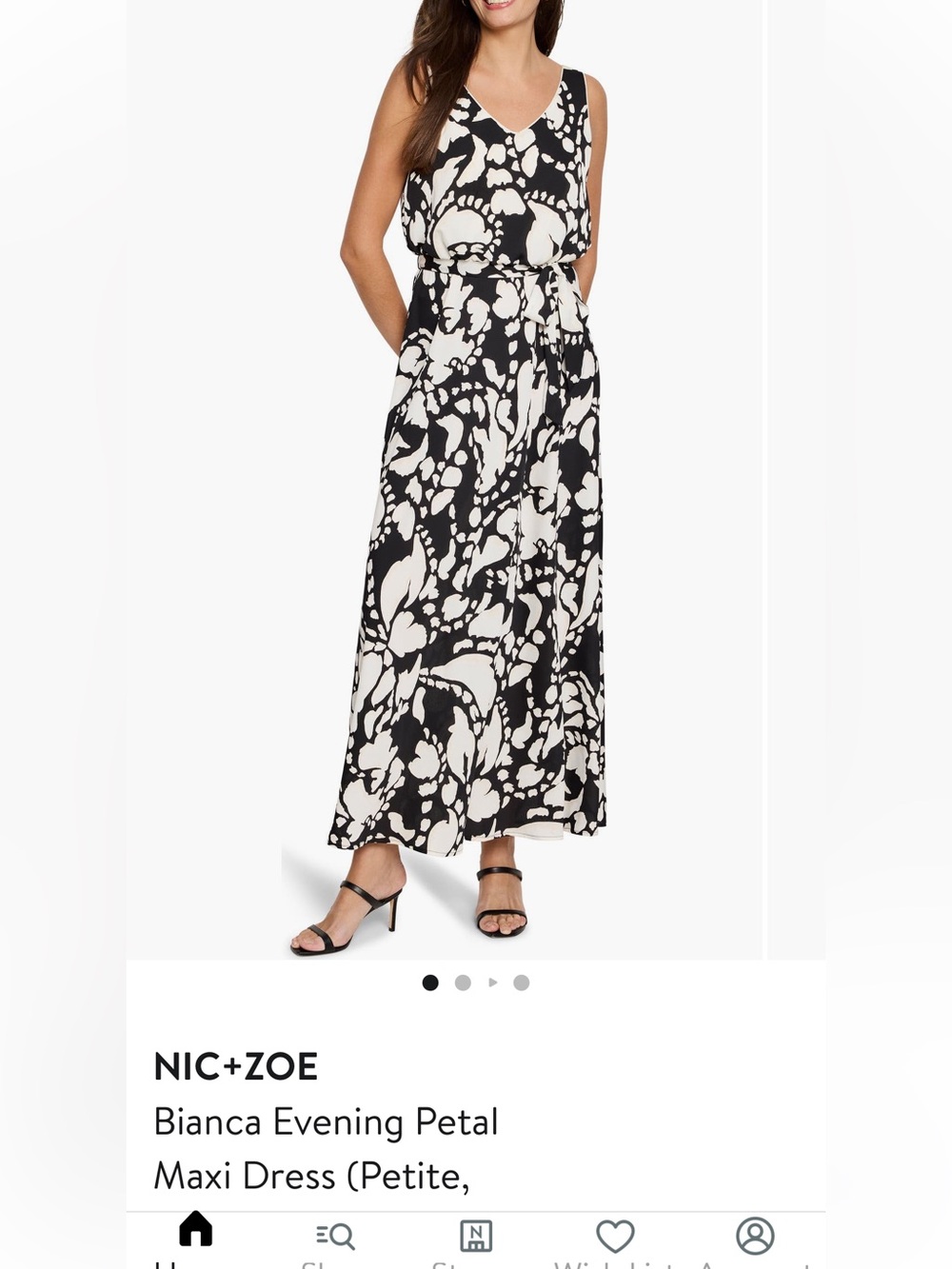 NIC+ZOE Black and White Bianca dress